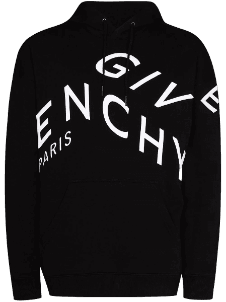 Givenchy Refracted Embroidered Logo Hoodie - Black/White