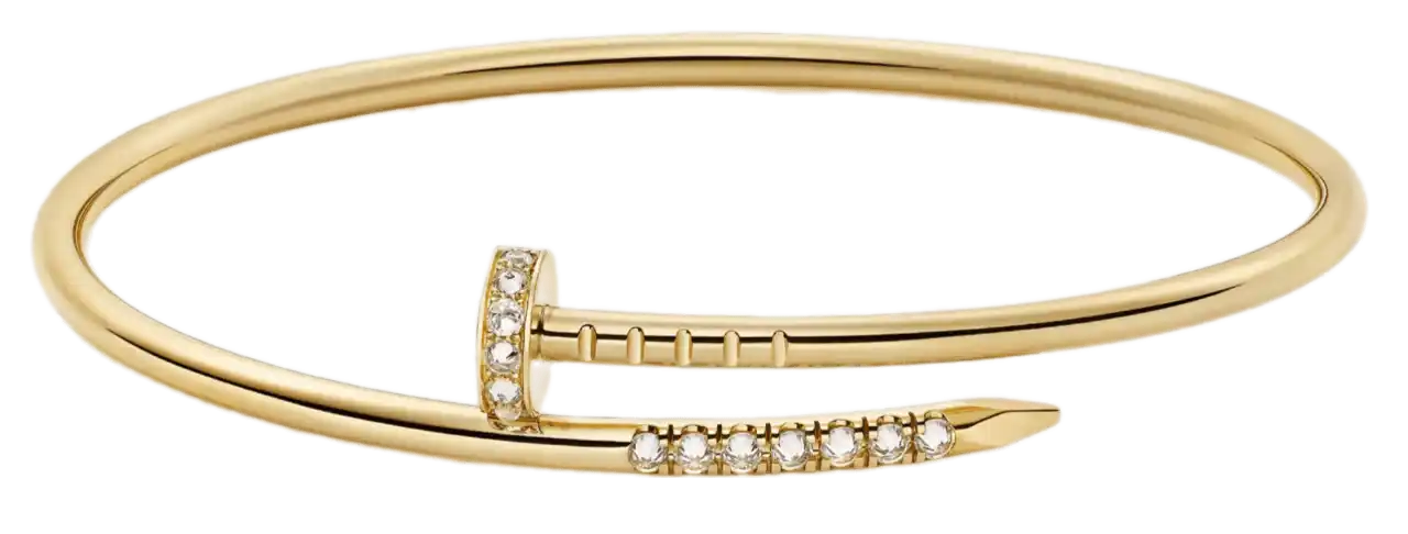 Juste un Clou Bracelet Small Model Reverse-set Diamonds - Yellow Gold