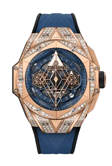 Hublot Big Bang Sang Bleu II King Gold Blue Pavé - 45mm, 18k Gold, Diamonds