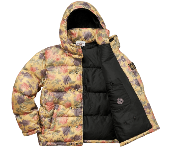Supreme Stone Island Lamy Cover Stampato Puffy Jacket - Copper