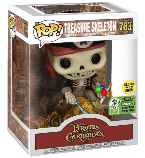 Funko Pop! Disney Pirates of the Caribbean Treasure Skeleton (Glow) ECCC Exclusive Figure 783