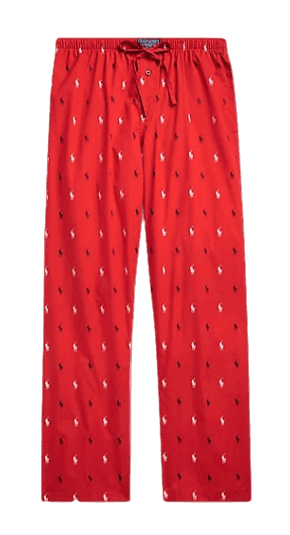 Polo Ralph Lauren Woven Cotton Pajama Pant - Red/Navy/White