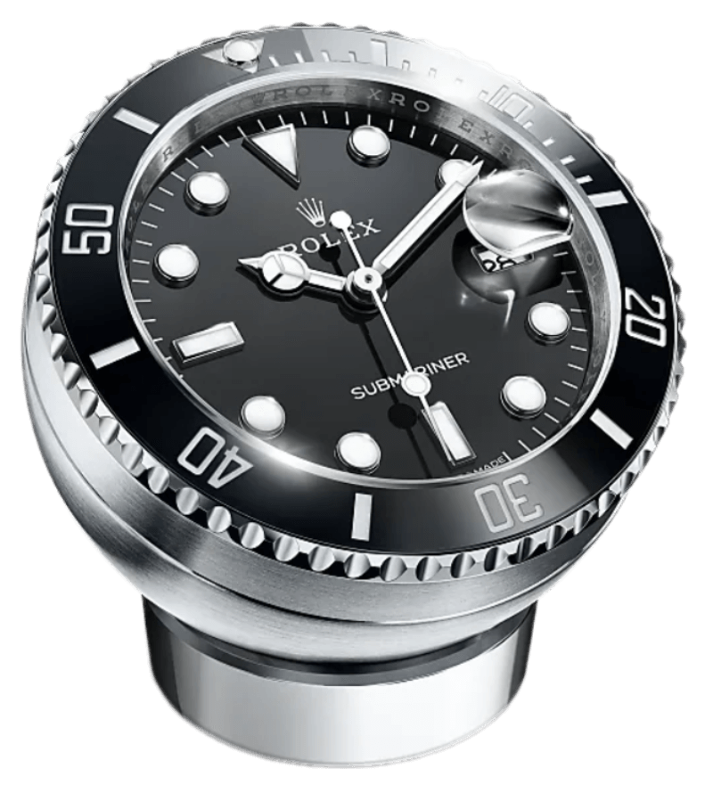 Rolex Submariner Date Desk Clock - 80mm, Steel