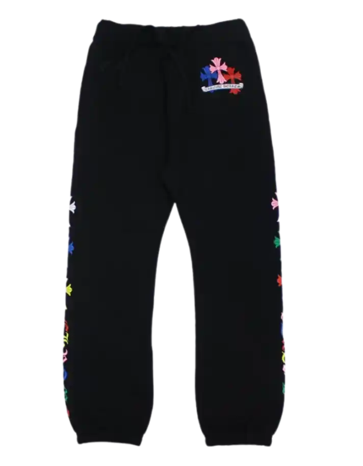 Chrome Hearts Cross Sweatpants - Black/Multicolor