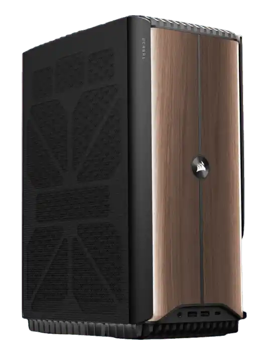 CORSAIR ONE i500 PC – Wood Dark: Liquid Cooled Intel Core i9-14900k and NVIDIA RTX 4080 Super, 2TB M.2 SSD, 32GB DDR5, Win11 Home
