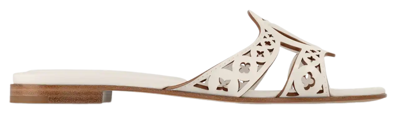 LV Isola Flat Mule - Ecru White