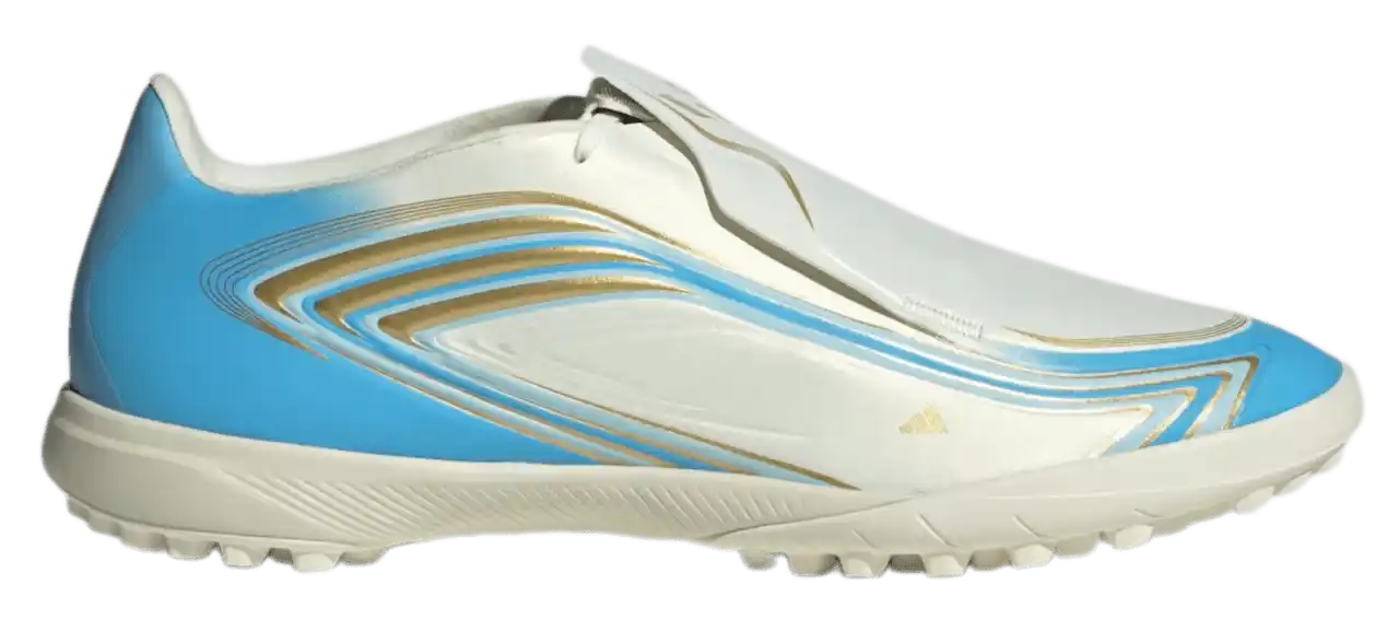 adidas F50 Messi League Turf Shoes - Ivory/Blue