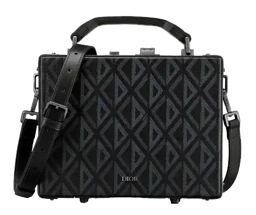 Dior Lock Case - Black CD Diamond Canvas