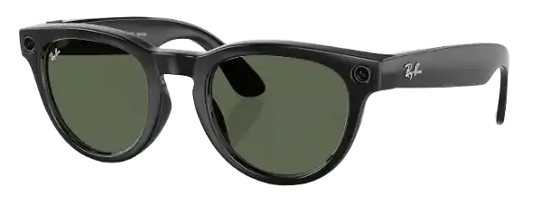 Ray-Ban | Meta Low Bridge Fit Headliner - Shiny Black/Green