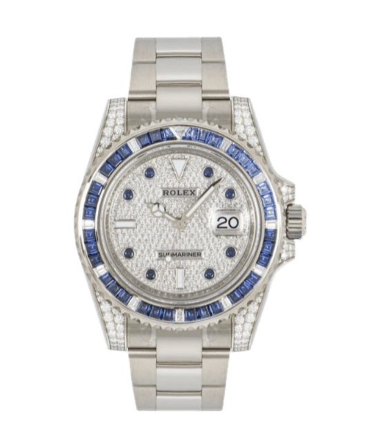 Rolex Submariner Diamond and Sapphire Dial - 40mm, White Gold (2019)
