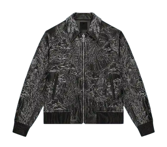 Givenchy Quilted Bomber jacket In Leather - Black/Grey