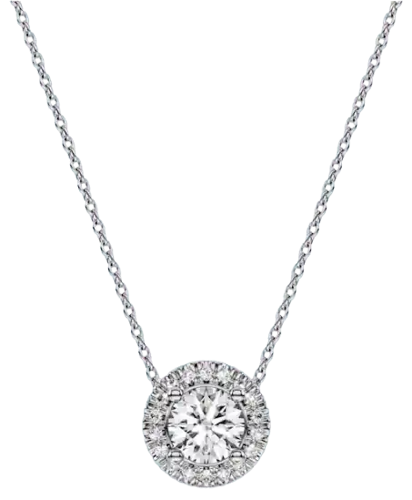 Eternity Pendant - 14K White Gold