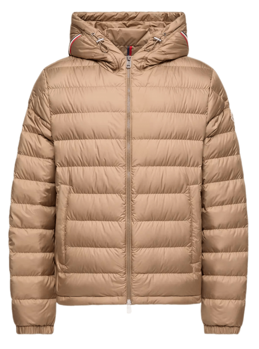 Moncler Vermeille Hooded Short Down Jacket - Beige