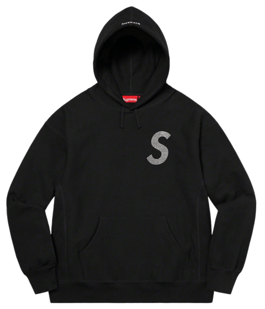 Supreme Swarovski S Logo Hooded Sweatshirt - Black