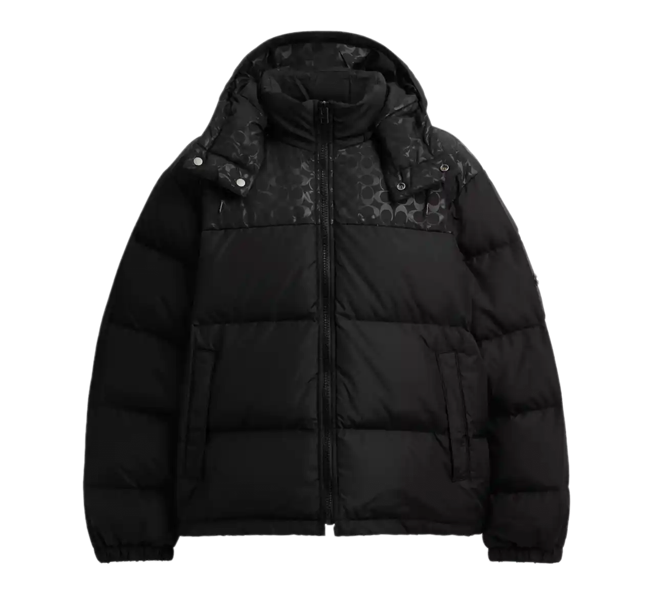 Coach Down Puffer Jacket In Recycled Polyester - Black