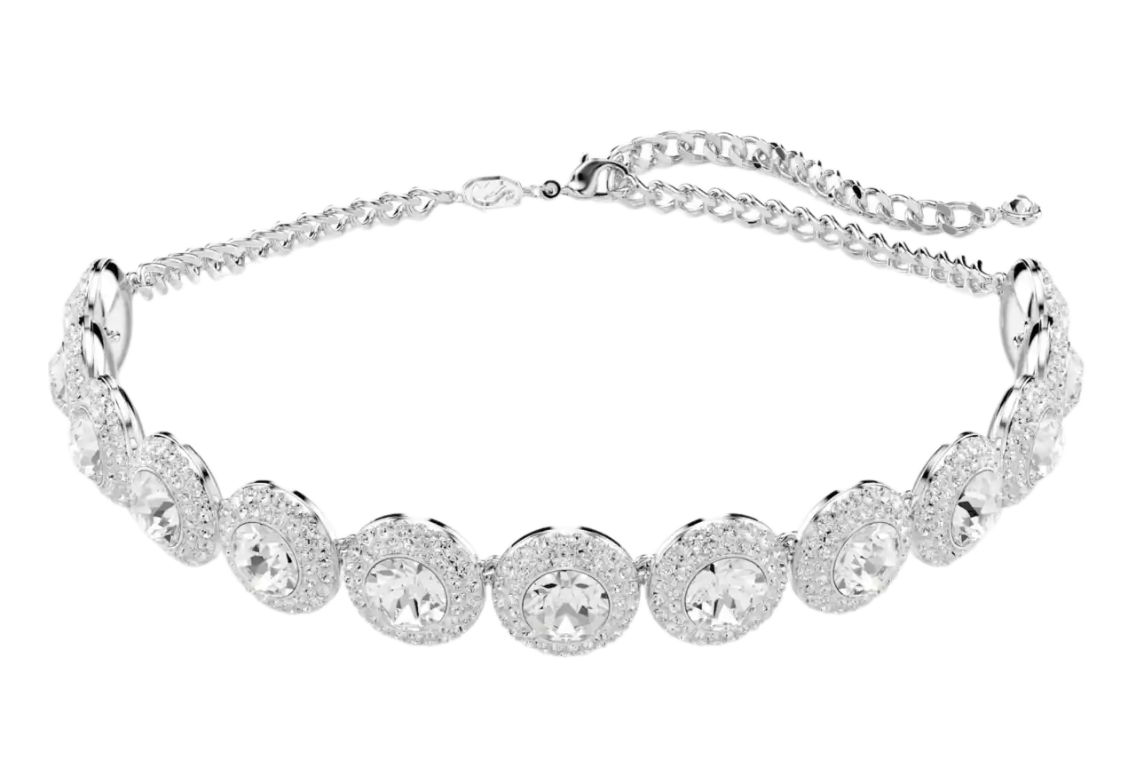 Swarovski Una Angelic Choker - White, Rhodium Plated
