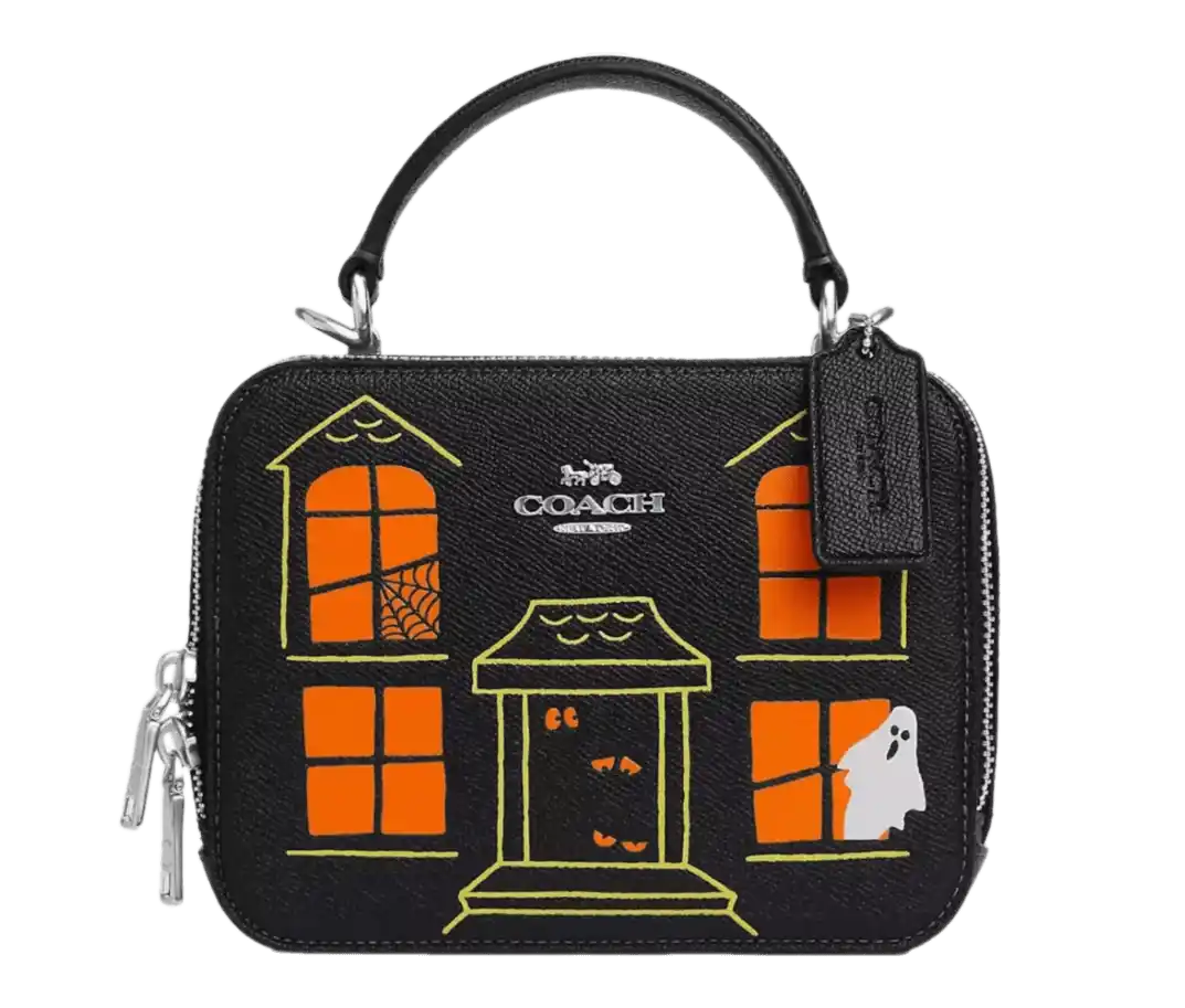 Coach Halloween Haunted House Crossbody Bag - Black