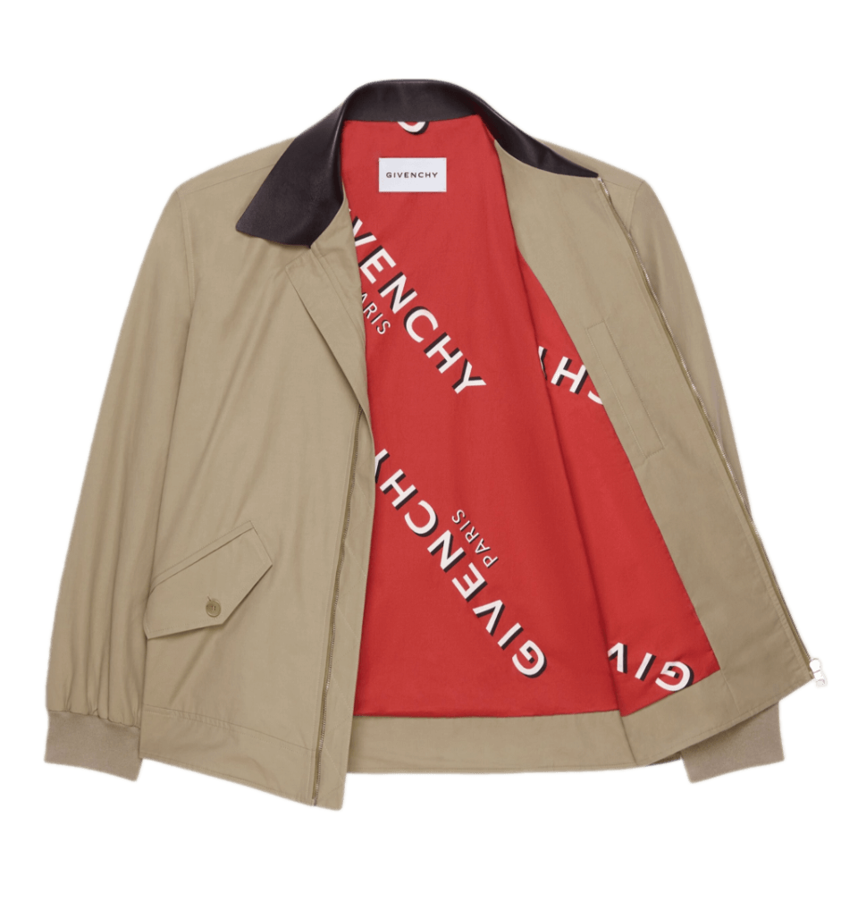 Givenchy Harrington in Cotton with Leather Details - Beige
