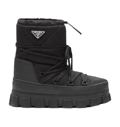 Prada Nylon Gabardine Après Ski Booties - Black