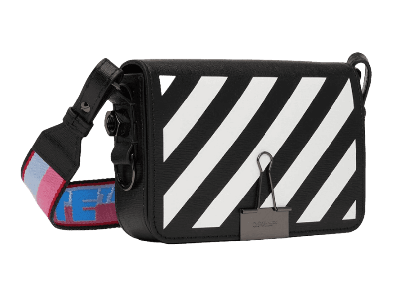 Off-White Binder Mini Flap Bag - Black/White