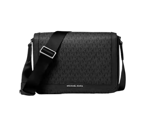 Michael Kors Hudson Signature Logo Crossbody Bag - Black