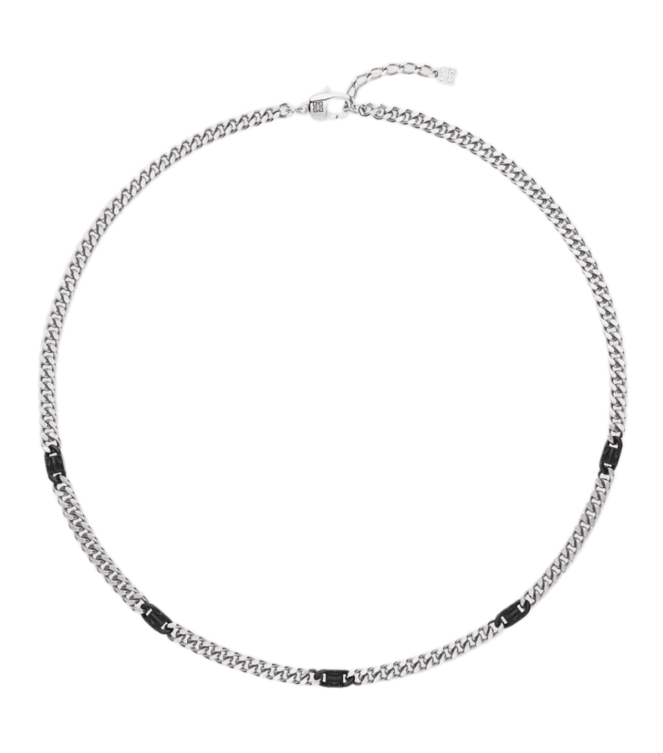 Givenchy 4G Necklace in Metal - Black/Silver