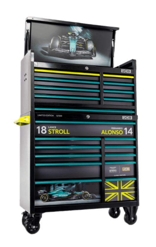 Aston Martin Aramco Formula One Team x JCB Roller Cabinet and Top Tool Chest Stack | Limited Edition