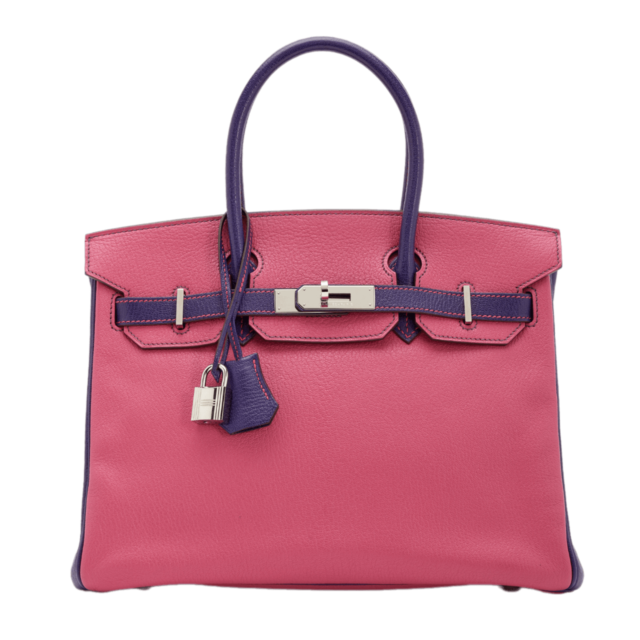 Hermès Fuchsia and Iris Chèvre HSS Birkin 30 Palladium Hardware, 2012