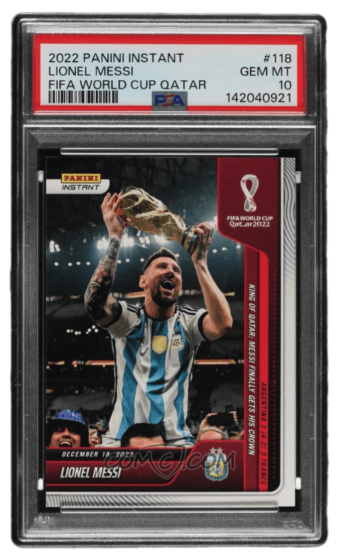 2022 Panini Instant FIFA World Cup Qatar - #118 - Lionel Messi /22081 PSA 10