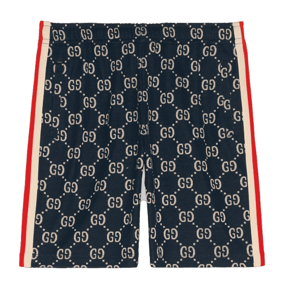 Gucci GG Jacquard Shorts - Blue/Ivory