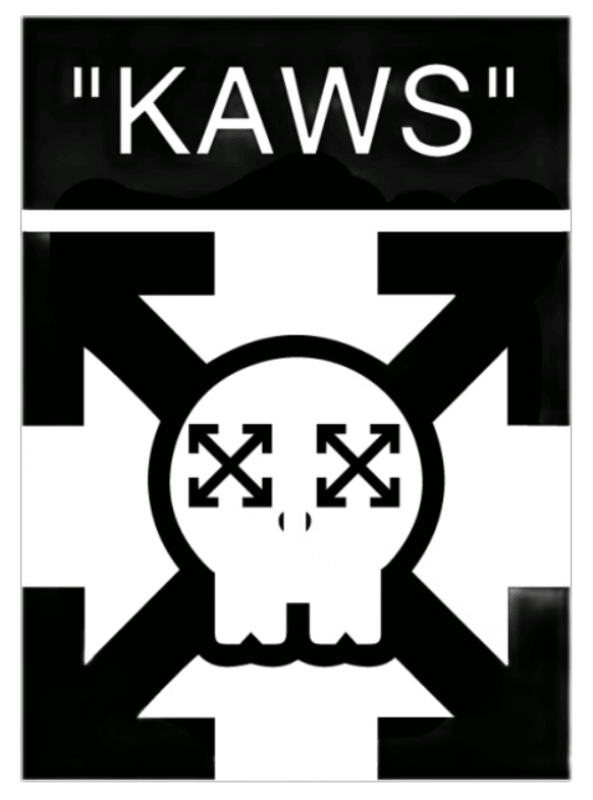 Off-White x KAWS Sticker