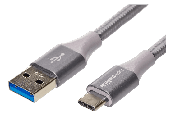 Amazon Basics Double Braided Nylon USB-C to USB-A 3.1 Gen 2 Cable