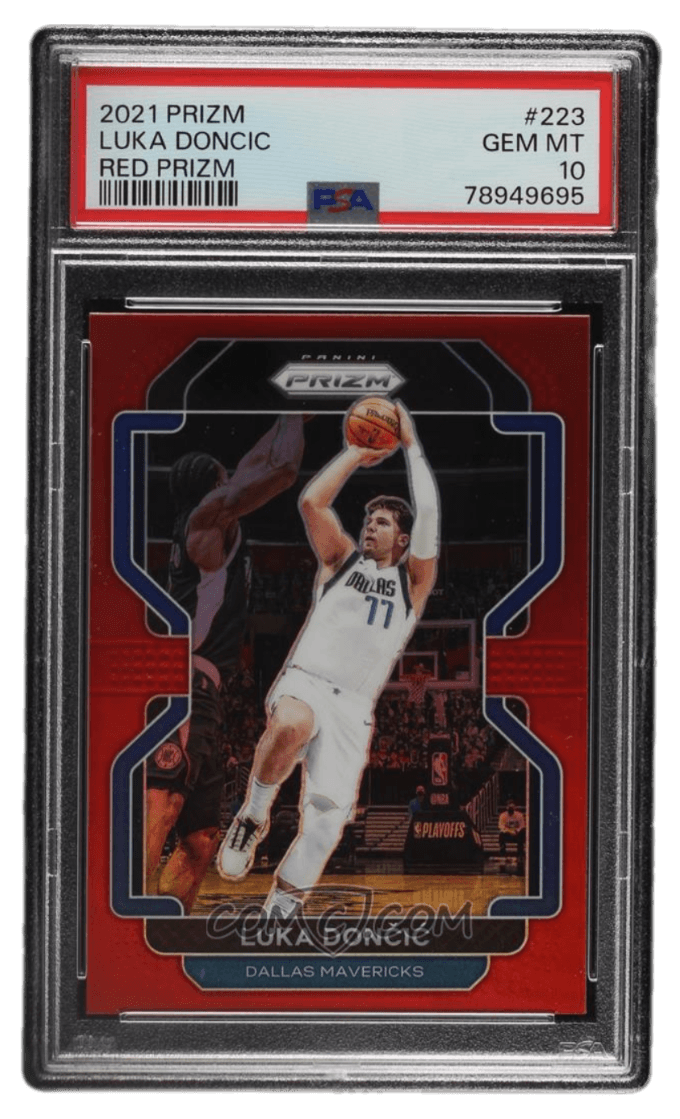 2021-22 Panini Prizm - Red Prizm #223 - Luka Doncic /299 PSA 10
