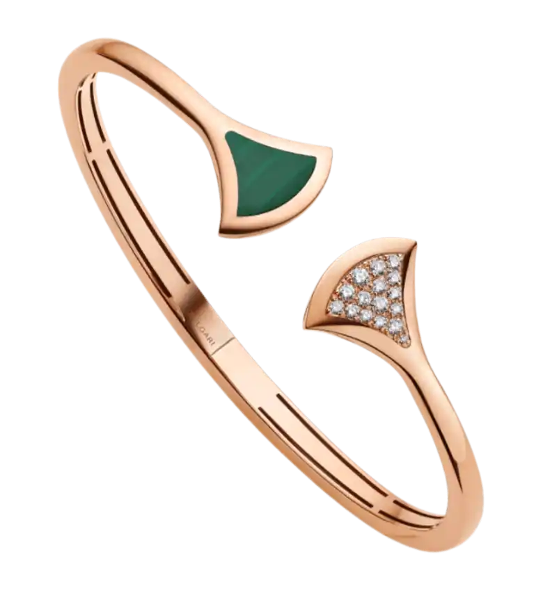 Bvlgari Divas’ Dream Bracelet With Malachite Element - Rose Gold