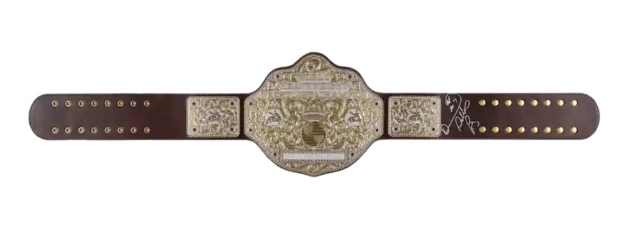 Diamond Dallas Page WWE Autographed Big Gold World Heavyweight Championship Replica Title Belt "HOF 2017" Inscription