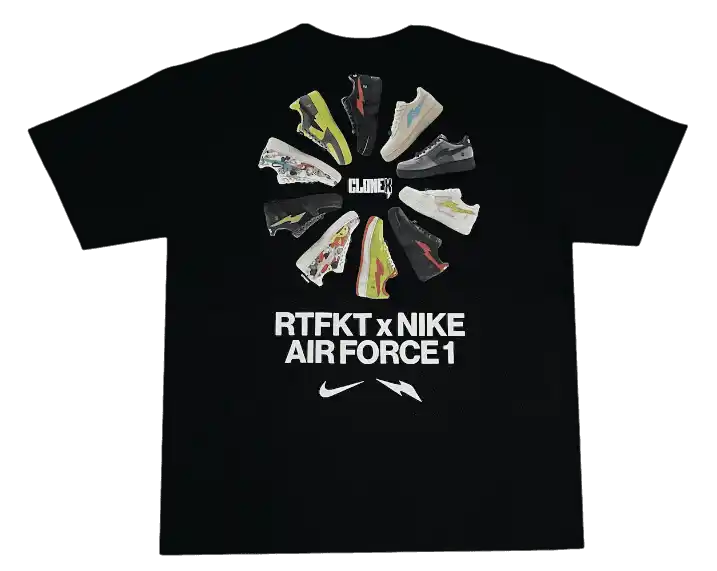 Nike x RTFKT Air Force 1 T-shirt - Black