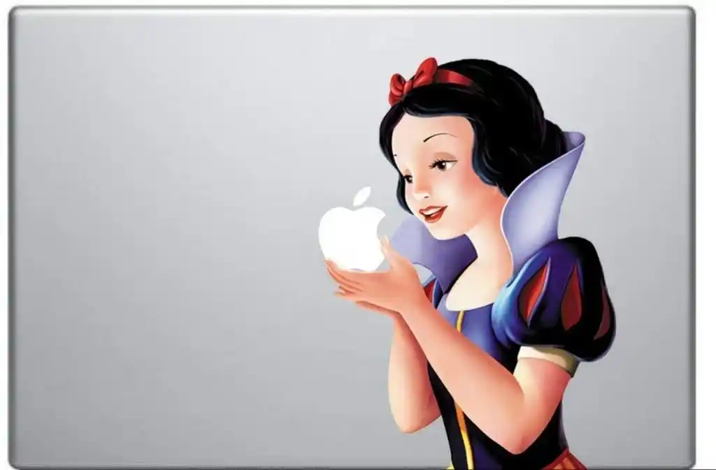 Snow White Holding Apple MacBook Pro Vinyl Decal Sticker