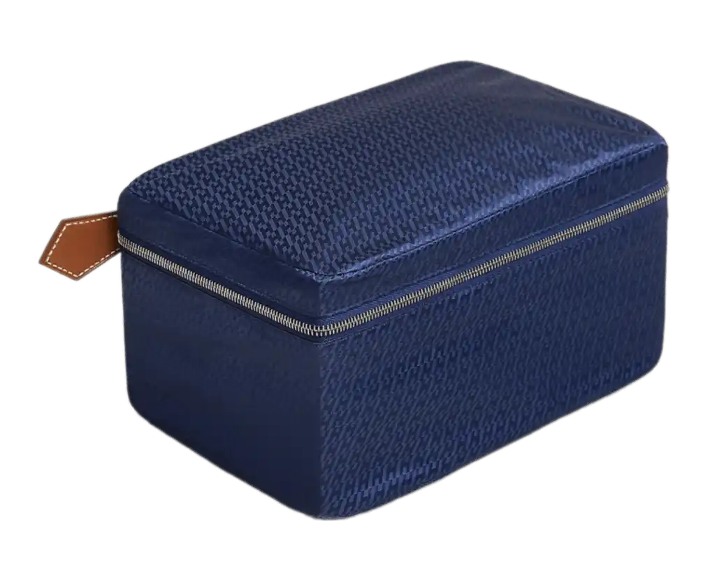 Hermès Travelsilk Mini Travel Cube - Bleu Saphir/Fauve