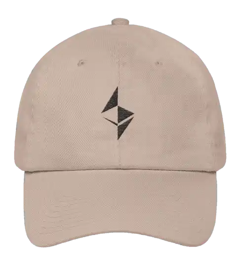 Ethereum Surface Design Baseball Cap - Stone