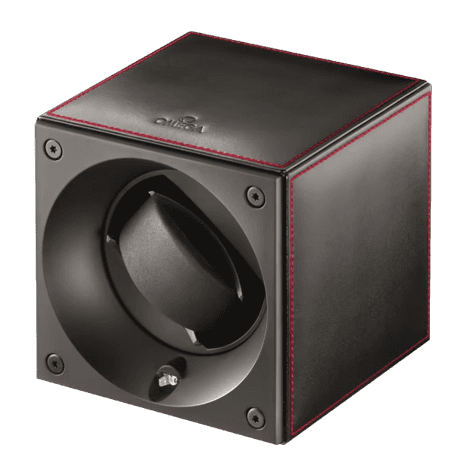 Omega Fine Leather Watch Winder Box - Black