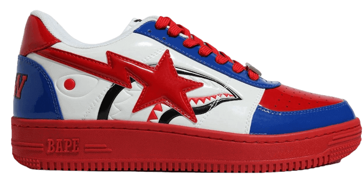 A Bathing Ape Bape Sta Low - London Store Shark Blue Sole