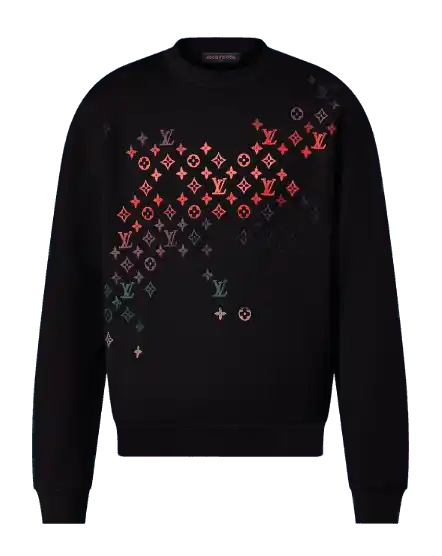 Louis Vuitton Embroidered Cotton Sweatshirt - Black