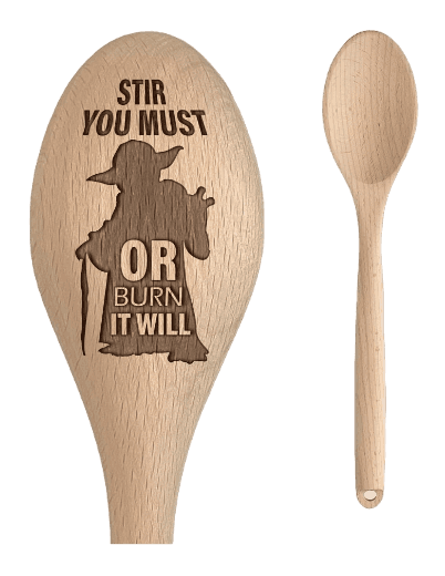 Star Wars Yoda Inspired Wooden Spoon