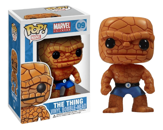 Funko Pop! Marvel Universe The Thing (Metallic) (Black Eyes) Bobble-Head Figure 09