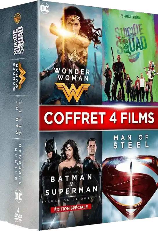 DC 4 Film Collection [Wonder Woman/Man of Steel/Batman v Superman/Suicide Squad] [DVD] [2017]