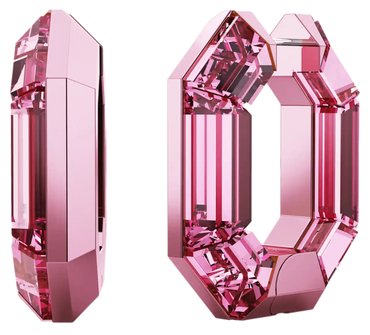 Swarovski Lucent Hoop Earrings - Pink