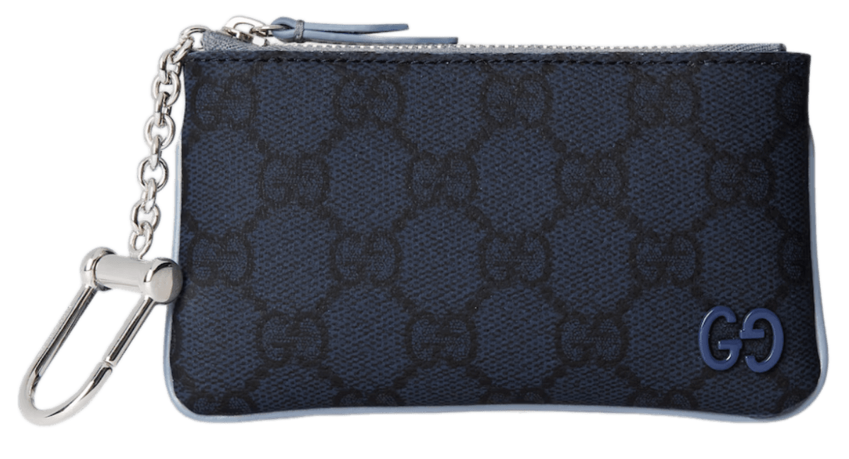 Gucci Dusty Trim Key Pouch - Blue