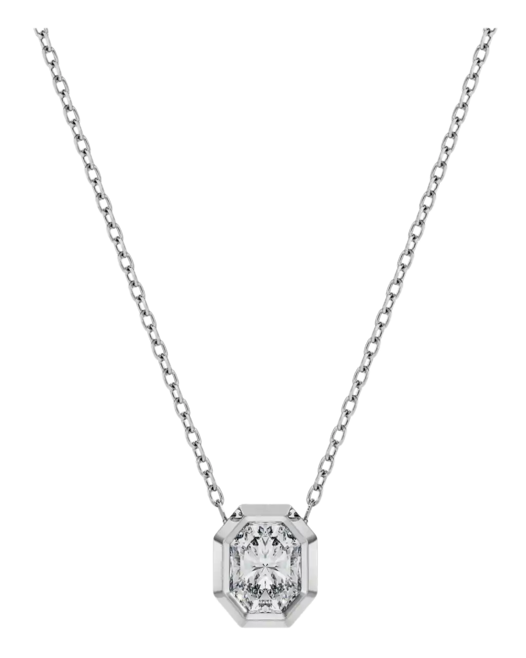 Swarovski Octagon Pendant - 0.5 ct Lab-grown Diamonds, 14k White Gold