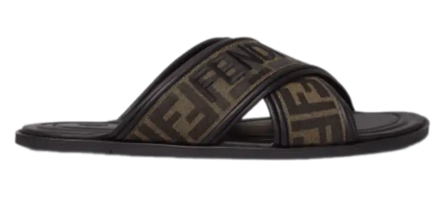 Fendi Timeless Slides - Brown