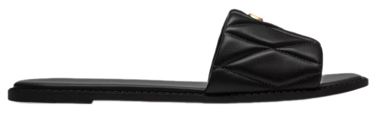 Coach Holly Sandal With Quilting - Black